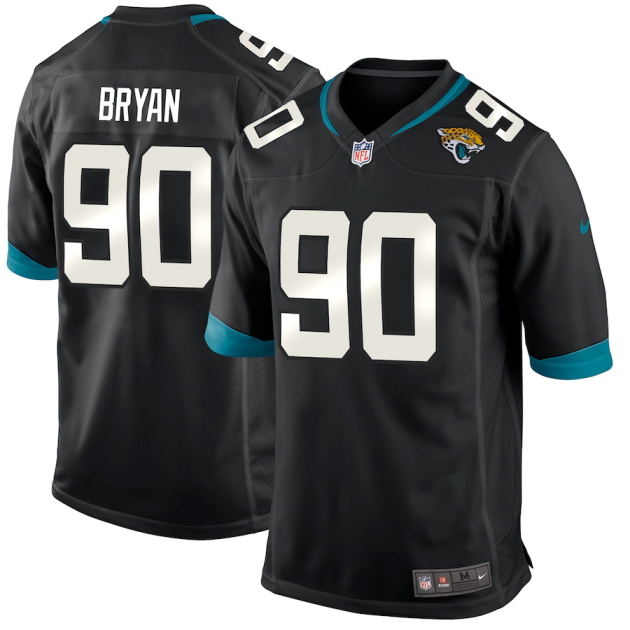 mens nike taven bryan black jacksonville jaguars game player jersey